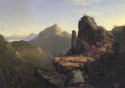 Thomas Cole Scene from The Last of the Mohicans Cora Kneeling at the Feet of Tamenund (mk13) oil painting image